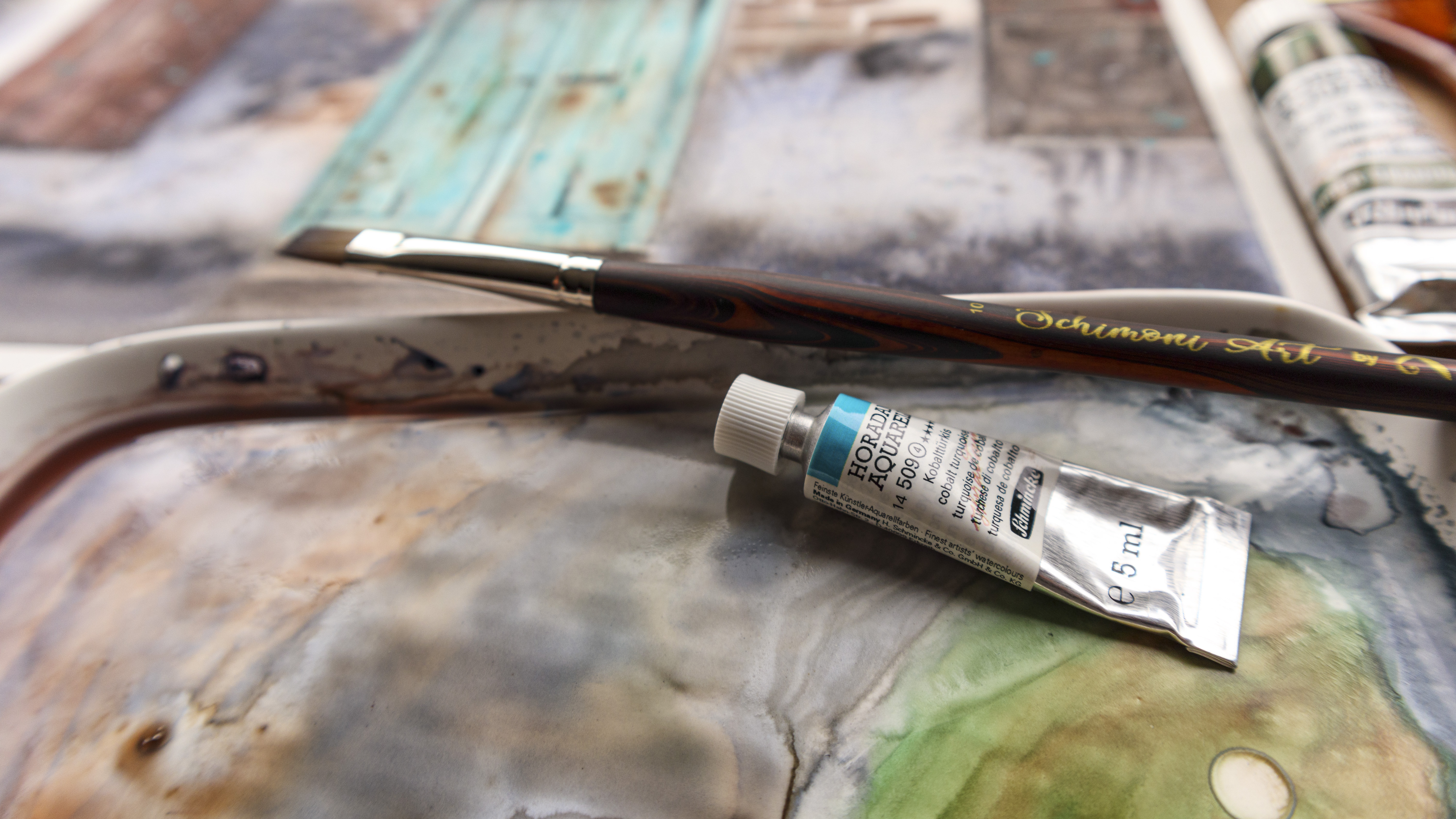 A fresh watercolor spring landscape