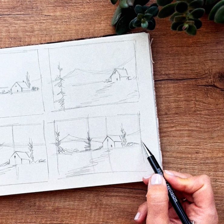 Practicing thumbnail sketches